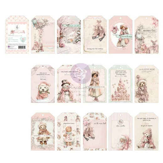 Prima Marketing - Tag Pad - Christmas Blush by Frank Garcia