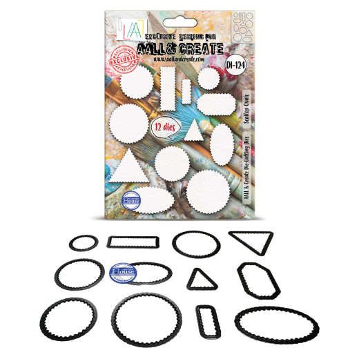 Cutting Dies Nr. 124 - Geary Cutouts - Scallop Ovals by Autour De Mwa & Co