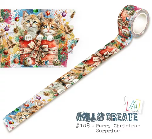 Washi Tape - Purry Christmas Surprise