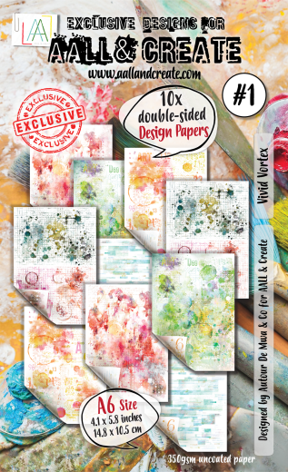 A6 Design Paper Nr. 1 - Vivid Vortex