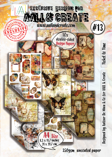A4 Design Paper Nr. 13 - Ticket to Time