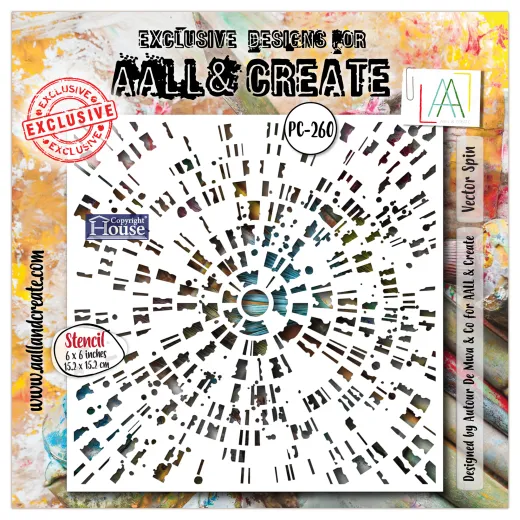 Stencil Nr. 260 - 6x6 - Energy in Orbit - Vector Spin