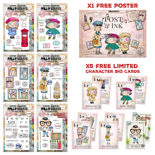 Aall & Create Clear Stamps Bundle - Post & Ink by Janet Klein