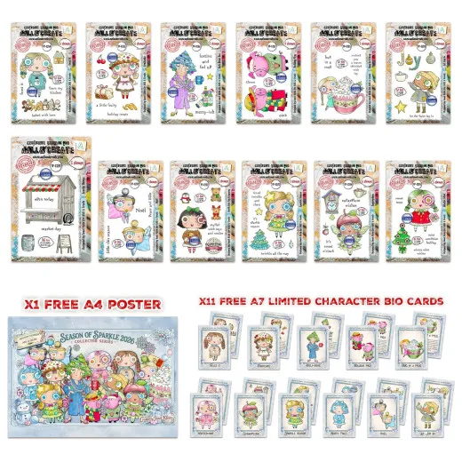 Aall & Create Clear Stamps Bundle - Season Of Sparkle by Janet Klein