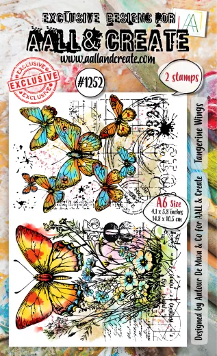 Clear Stamps Nr. 1252 - Tangerine Wings