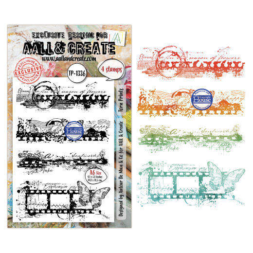 Clear Stamps Nr. 1336 - Through the Lens - Torn Prints by Autour de Mwa & Co