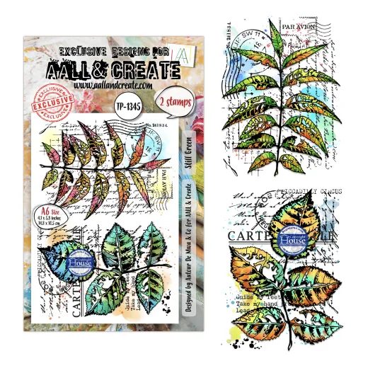 Clear Stamps Nr. 1345 - Hearted Nature - Still Green by Autour De Mwa & Co