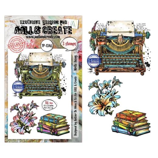Clear Stamps Nr. 1346 - Hearted Nature - Write Away by Autour De Mwa & Co