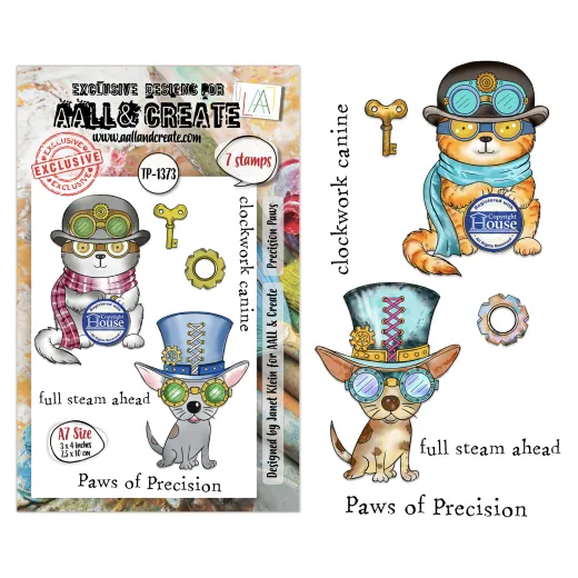 Clear Stamps Nr. 1373 - Steam & Wonder - Precision Paws by Janet Klein