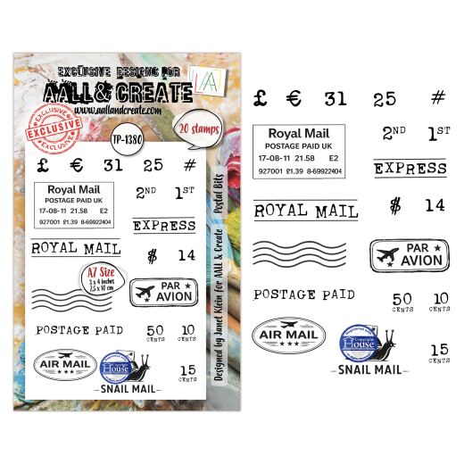 Clear Stamps Nr. 1380 - Post & Ink - Postal Bits by Janet Klein