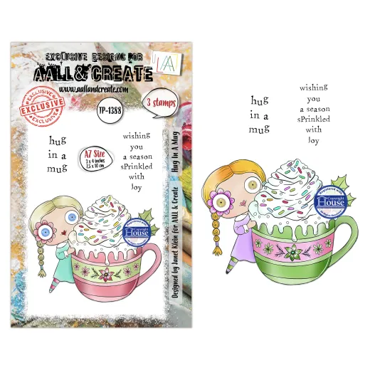 Clear Stamps Nr. 1388 - Season Of Sparkle - Hug In A Mug by Janet Klein