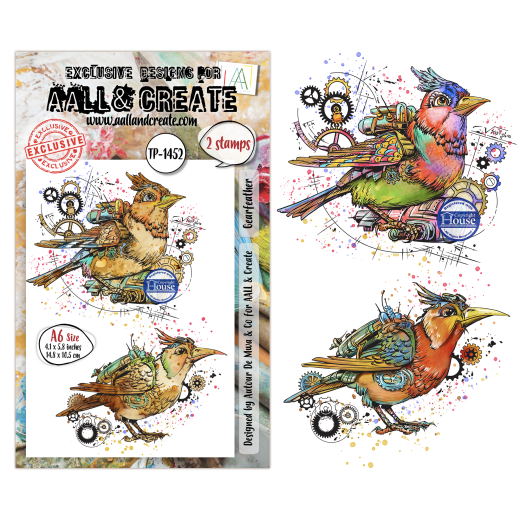 Clear Stamps Nr. 1452 - Gearlight Core - Gearfeather by Autour De Mwa & Co