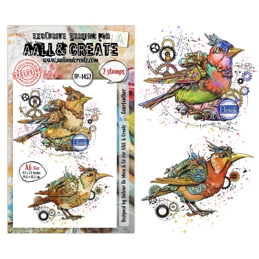 Clear Stamps Nr. 1452 - Gearlight Core - Gearfeather by Autour De Mwa & Co