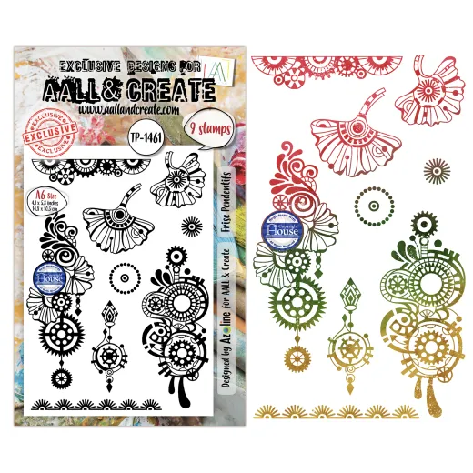 Clear Stamps Nr. 1461 - Cercle De Couleurs - Frise Pendentifs by Azoline