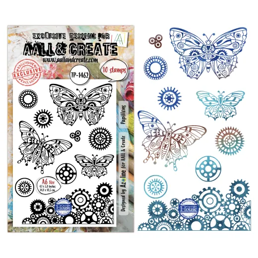 Clear Stamps Nr. 1462 - Cercle De Couleurs - Papillons by Azoline