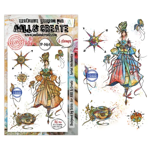 Clear Stamps Nr. 1464 - Aether Dragonfly - Aerial Mechanica by Soizic