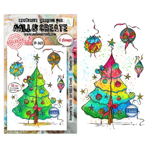 Clear Stamps Nr. 1471 - Dreaming Carols - Floating Fir by Soizic