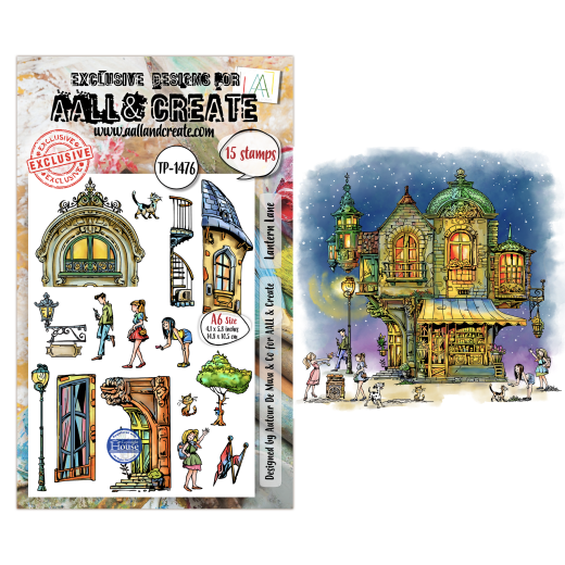 Clear Stamps Nr. 1476 - Dreamtropolis - Lantern Lane by Autour De Mwa & Co