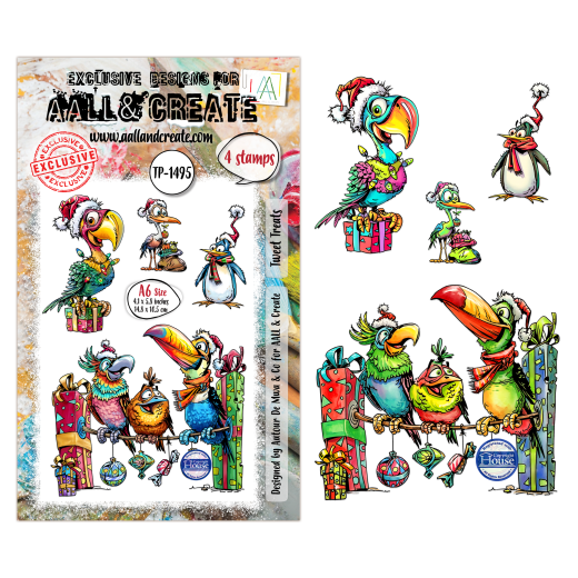 Clear Stamps Nr. 1495 - Festive Friends - Tweet Treats by Autour De Mwa & Co