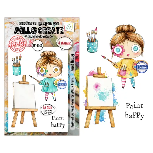 Clear Stamps Nr. 1500 - Creative Types - Paint Happy by Janet Klein