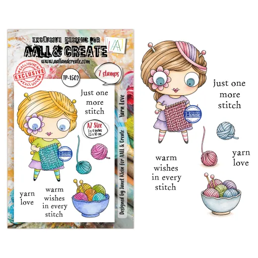 Clear Stamps Nr. 1502 - Creative Types - Yarn Love by Janet Klein
