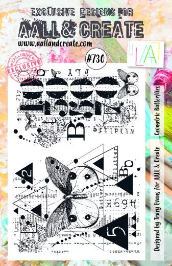 Clear Stamps Nr. 730 - Geometric Butterflies