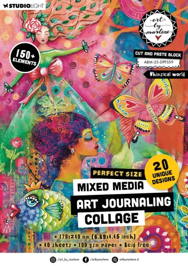 Art by Marlene - Whymsical World &quote;The Perfect Size&quote; - Cut And Paste Book