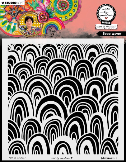 Art By Marlene - Mask / Stencil - Deco Waves