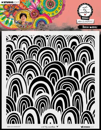 Art By Marlene - Mask / Stencil - Deco Waves