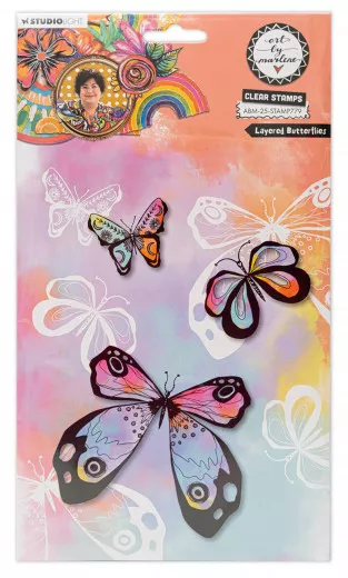 Art By Marlene - Clear Stamps - Layered Butterflies