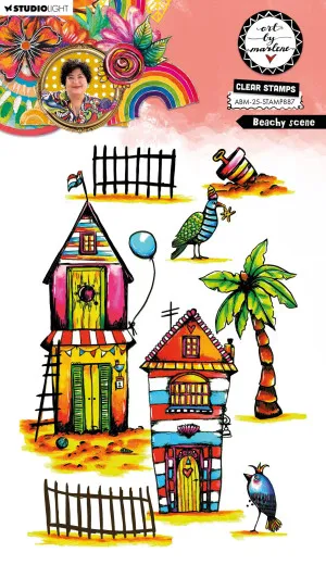 Art By Marlene - Clear Stamps - Beachy Scene