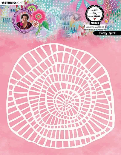 Art By Marlene - Mask / Stencil - Funky Spiral