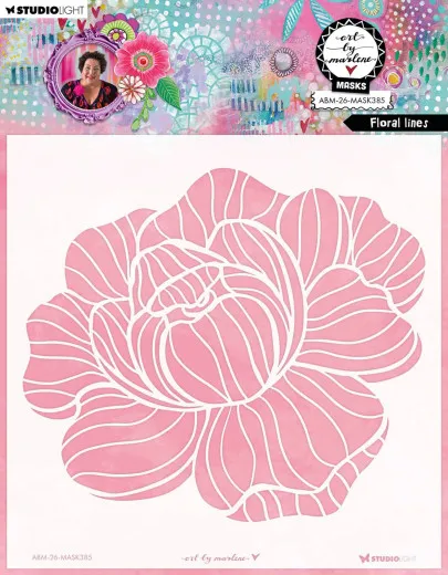 Art By Marlene - Mask / Stencil - Floral Lines