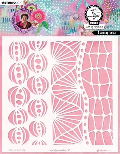 Art By Marlene - Mask / Stencil - Dancing Lines Mask