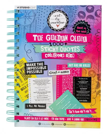 StudioLight - Art by Marlene - A5 Sticky Quotes Collectors Book - The Golden Oldie