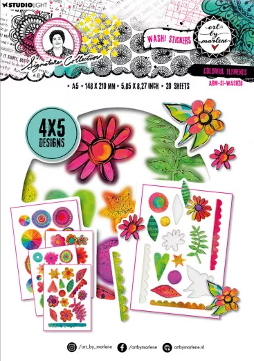 Signature Collection Nr. 28 - Washi Sticker Sheets - Colorful Elements