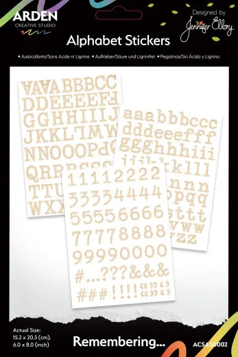 Arden Creative Studio - Alphabet Stickers - Remembering...