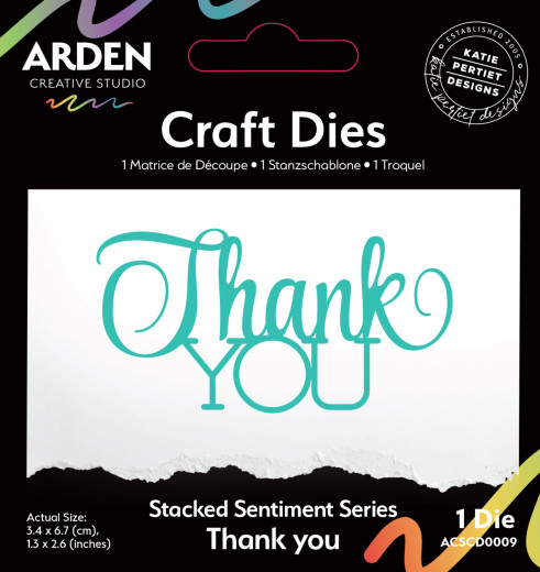 Arden Creative Studio - Craft Dies - Sentiment Series - Stacked Thank You