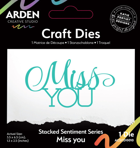 Arden Creative Studio - Craft Dies - Sentiment Series - Stacked Miss You