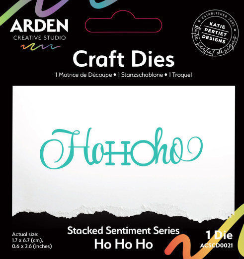 Arden Creative Studio - Craft Dies - Sentiment Series - Stacked Ho Ho Ho