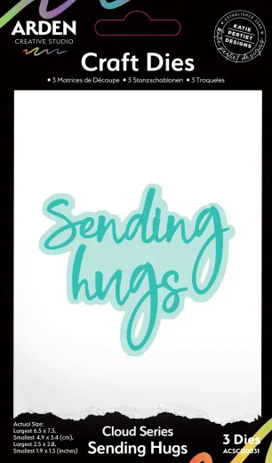 Arden Creative Studio - Craft Dies - Sentiment Cloud - Sending Hugs