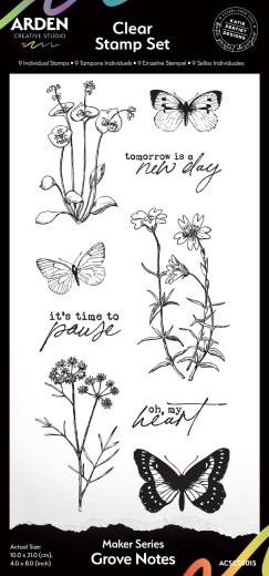 Arden Creative Studio - Clear Stamps - Maker Series - Laurel Grove - Grove Notes