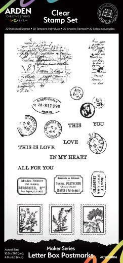 Arden Creative Studio - Clear Stamps - Maker Series - Laurel Grove - Letter Box Postmarks
