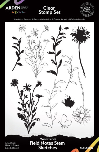 Arden Creative Studio - Clear Stamps - Maker Series - Field Notes Stem Sketches