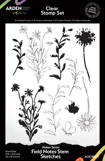 Arden Creative Studio - Clear Stamps - Maker Series - Field Notes Stem Sketches