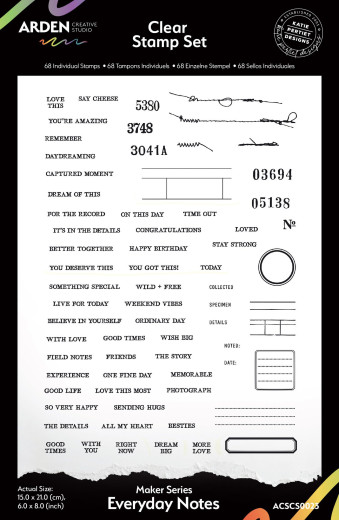 Arden Creative Studio - Clear Stamps - Maker Series - Everyday Notes