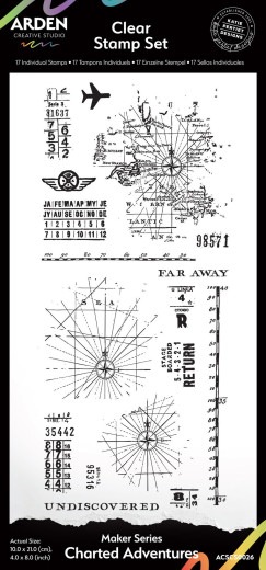 Arden Creative Studio - Clear Stamps - Maker Series - Charted Adventures by Katie Pertiet