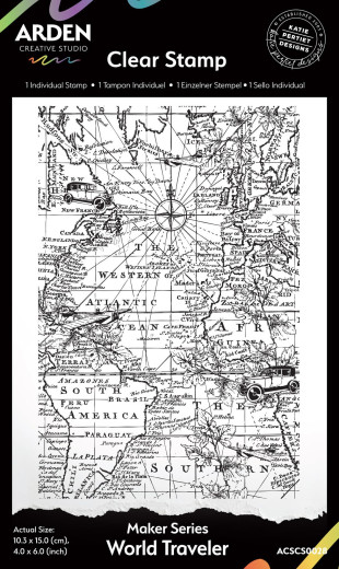 Arden Creative Studio - Background Clear Stamps - Maker Series - World Traveler by Katie Pertiet