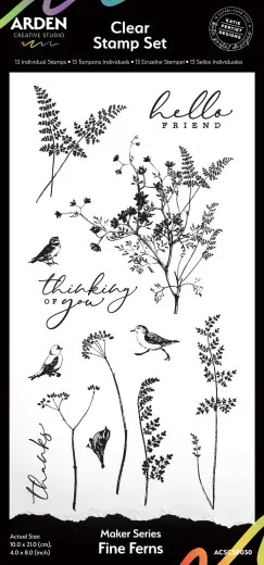 Arden Creative Studio - Clear Stamps - Maker Series - Fine Ferns by Katie Pertiet