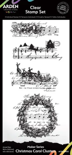 Arden Creative Studio - Clear Stamps - Maker Series - Christmas Carol Clusters by Katie Pertiet